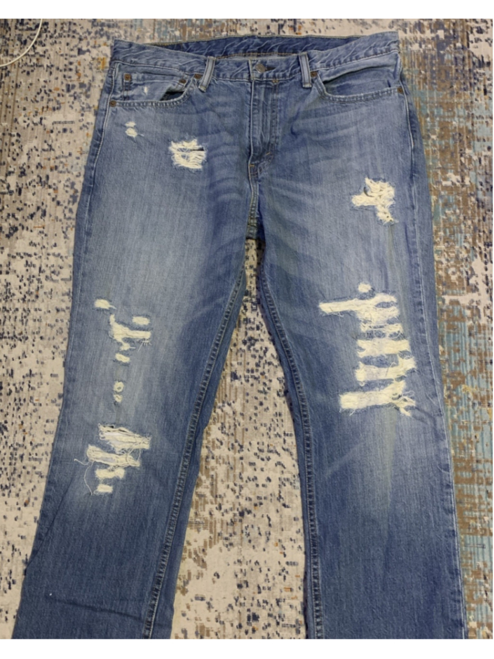 Levi's 511 slim-fit jean 36x32 Distressed Men Blue Denim - Picture 3 of 16